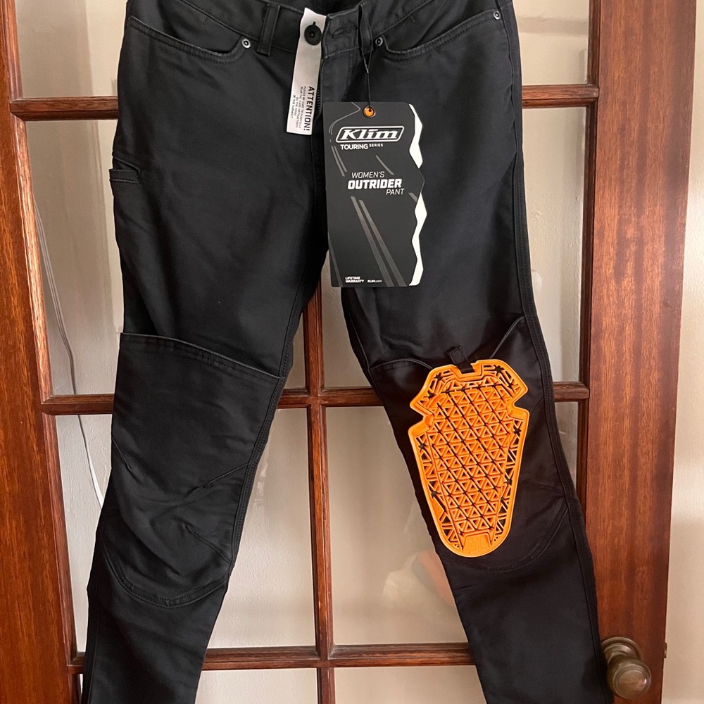 SOLD NWT Klim Outrider Women's Black Motorcycle Pants with Knee Armor